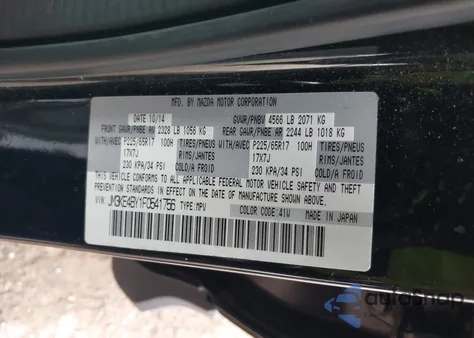 2015 Mazda Cx-5 Sport из США, поврежденный, VIN JM3KE4BY1F0541756